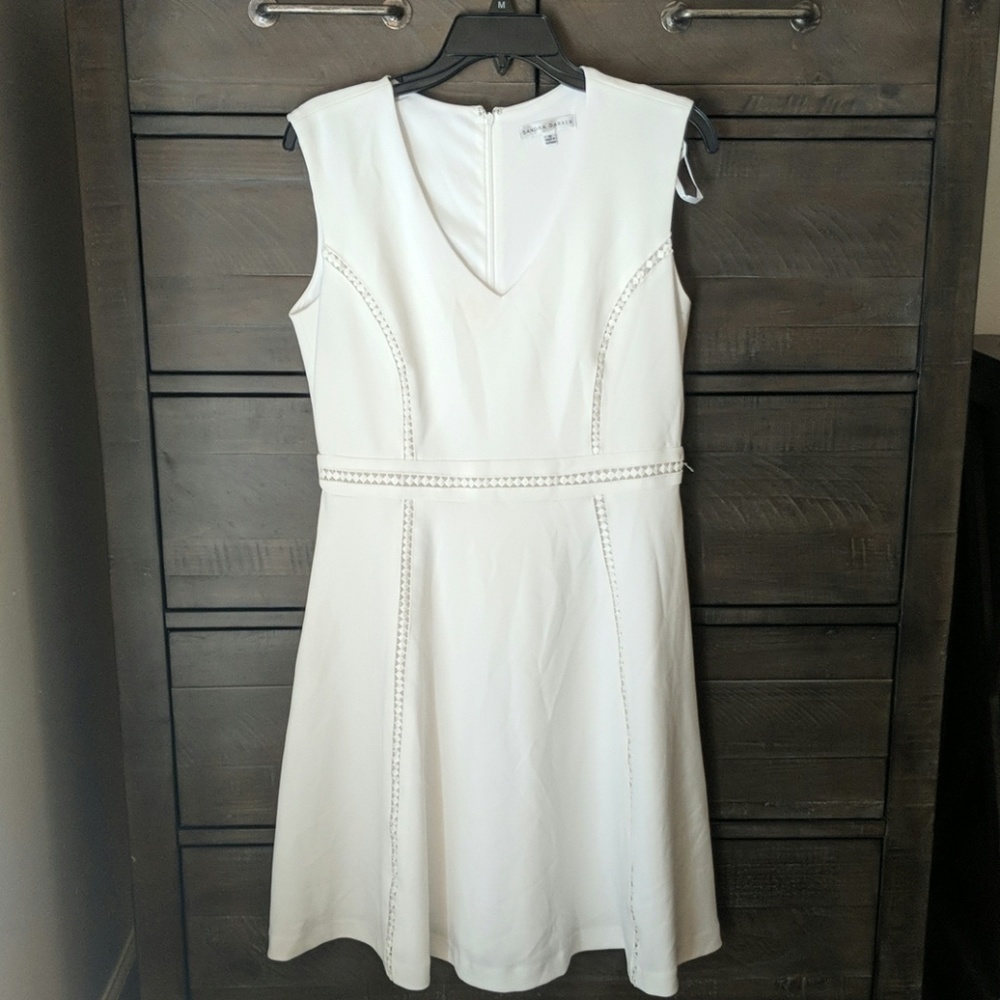 Sandra Darren White A-line Dress size 10